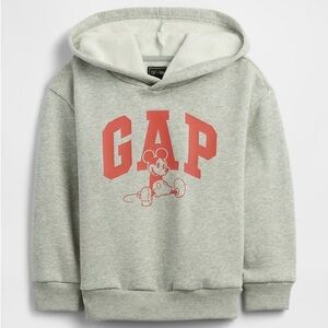 GAP Kids Disney Light Gray Hoodie with Red Graphic